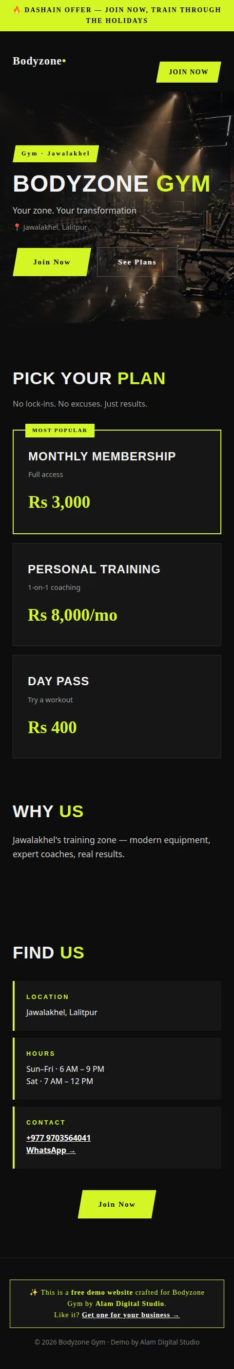Bodyzone Gym demo