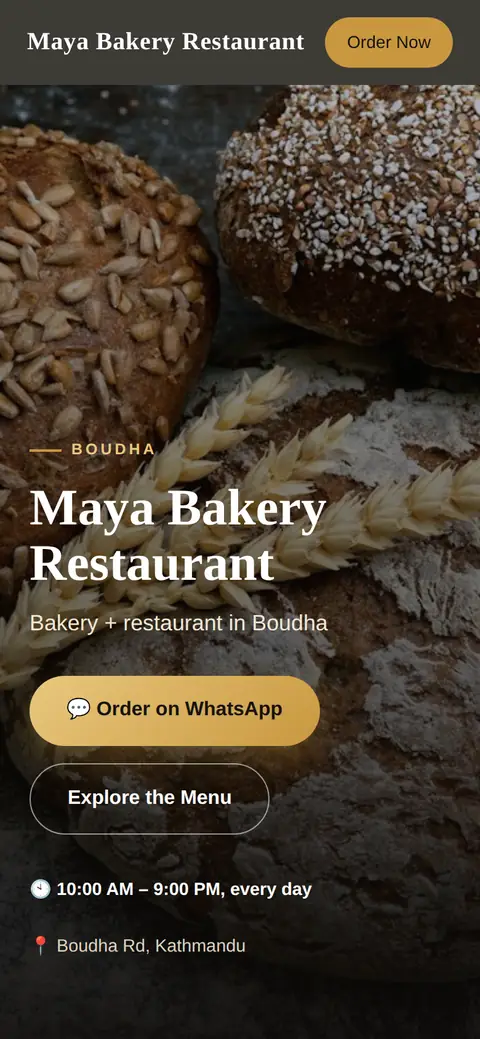 Maya Bakery demo